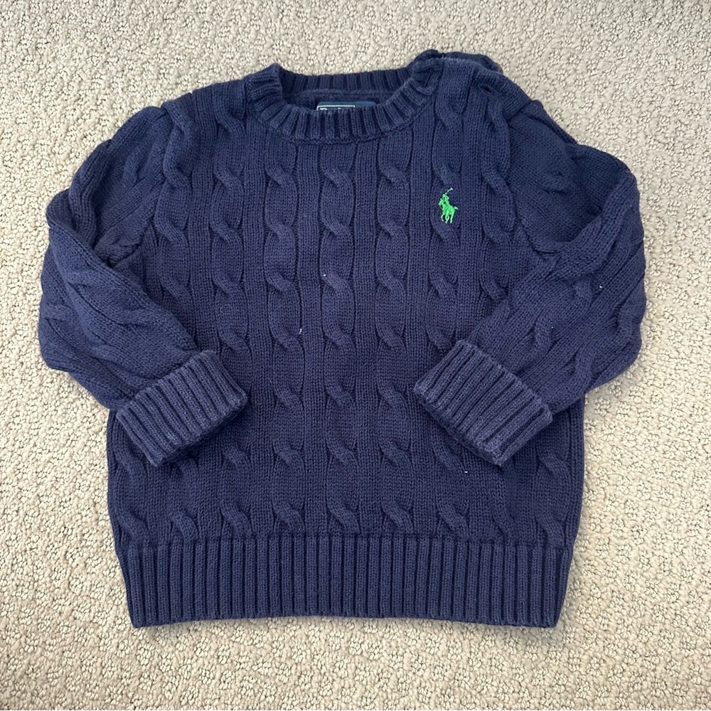 Polo by Ralph Lauren Navy Blue Cable Knit Sweater